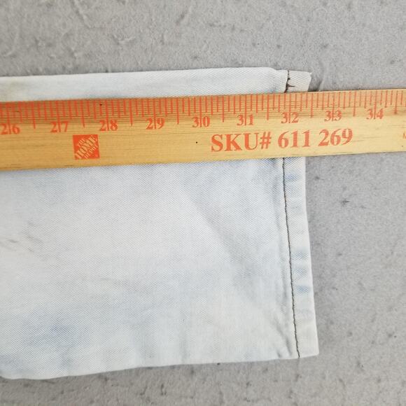 Blue Cult Jeans Mens 34 White Indigo Moto Distressed Biker Denim Zipper Pockets - Picture 13 of 16